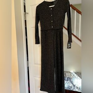 Girls one piece black with silver jumpsuit